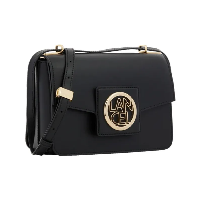LANCEL Cow Leather Crossbody Bag Shoulder Bag Women's Black-1
