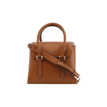 CALVIN KLEIN Polyurethane Shoulder Bag Crossbody Bag Handbag Mini Women's Brown