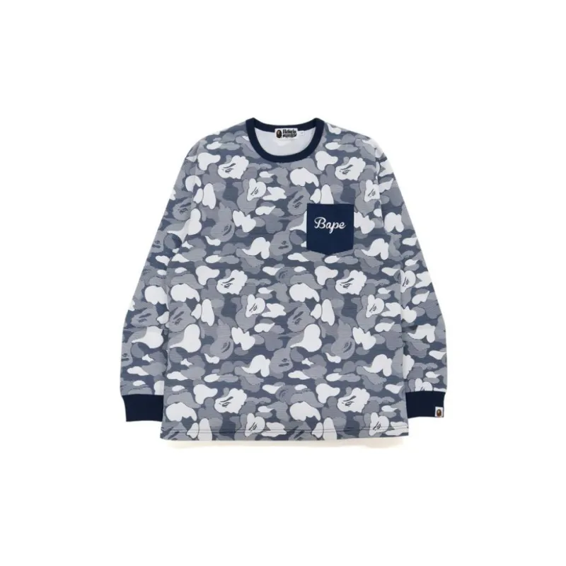 Bape Stripe Abc Camo Relaxed Fit Pocket L/S Tee-1