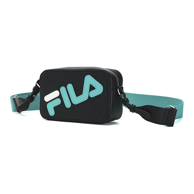 FILA Fabric Shoulder Bag With Cell Phone Pouch Small Size Women's Jet Black-1