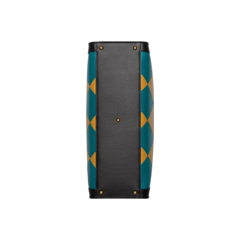 GUCCI Diana Leather Tote Bag Shopping Bag Shoulder Bag Crossbody Bag Handbag Women's Yellow/Black/Blue-8