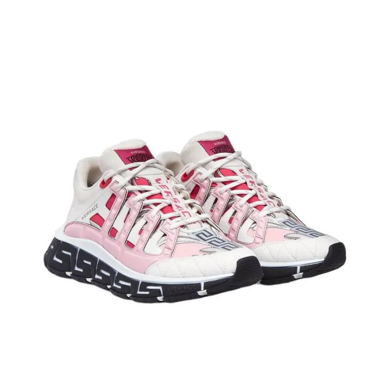 VERSACE Trigreca Low-Top Sports Casual Shoes Women's Pink White-2