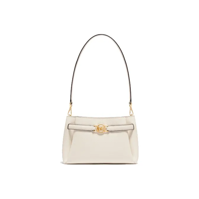 MICHAEL KORS Leather Shoulder Bag, Baguette Bag, Shoulder Bag Trumpets Women's Milk White-0