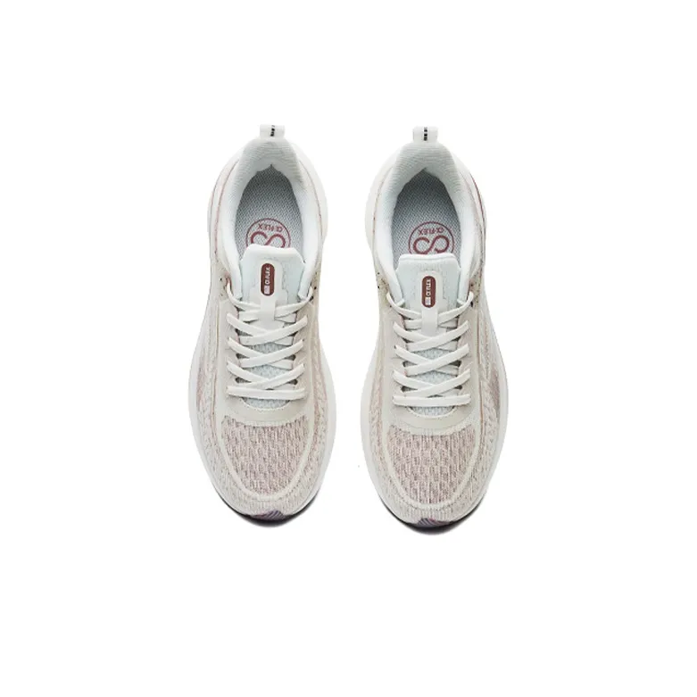 Erke Strange Bullet 3.0 Abrasion Resistant Lightweight Rebound Low Top Running Shoes Women's Pink Gold-2