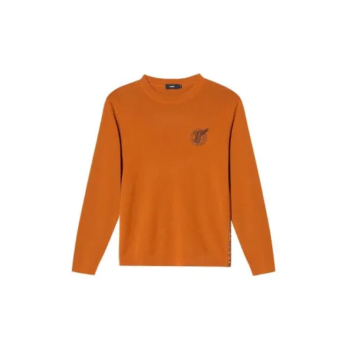 RARE Sweaters Men Orange Red