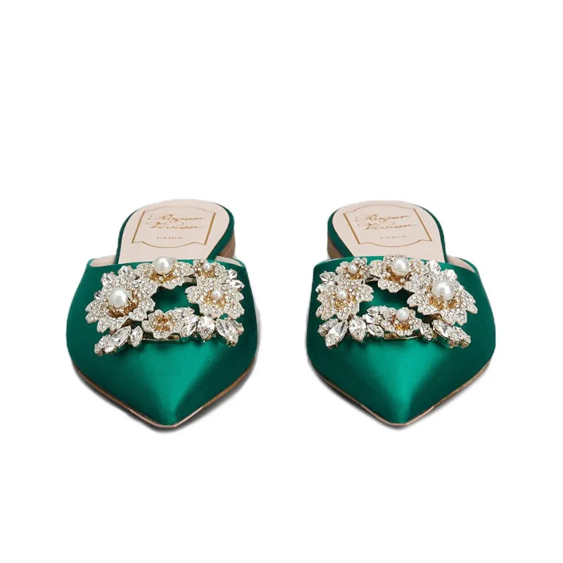 Roger Vivier Closed Toe Slippers Women's Green-3