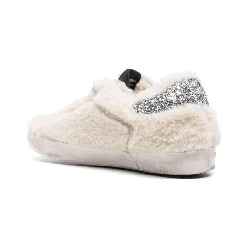 Golden Goose Shearling-panel Glitter Sneakers-4