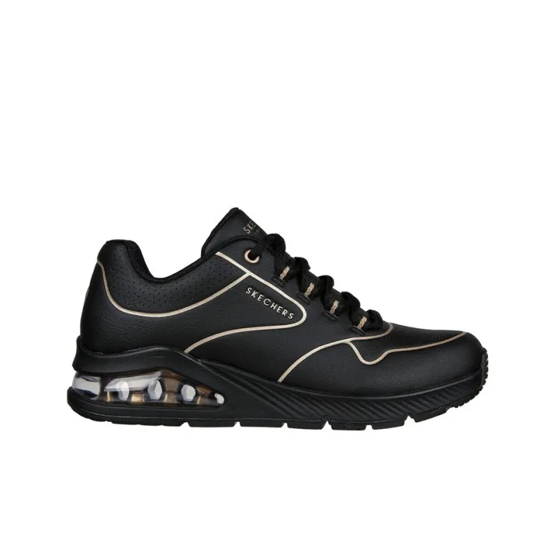 Skechers Uno 2 Cushioned Slip-Resistant Low-Top Sports Casual Shoes Women's Black-1