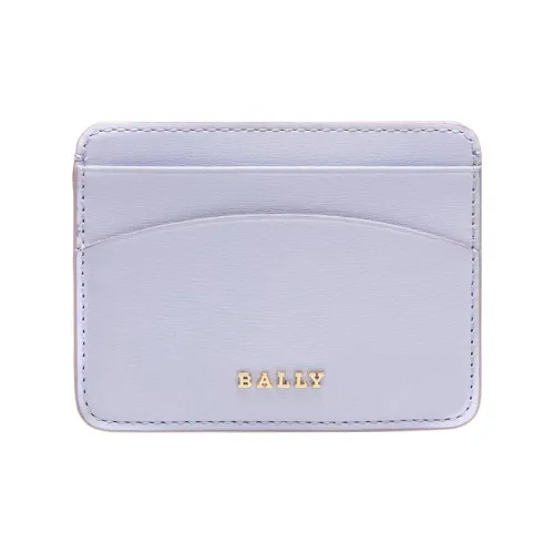 BALLY Embossed Calfskin Card Clip Card Holder Women's Purple Lilac