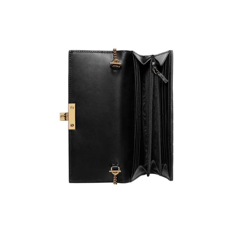 GUCCI Padlock Signature Leather Wallet, Handheld, Shoulder Bag Women's Black-3