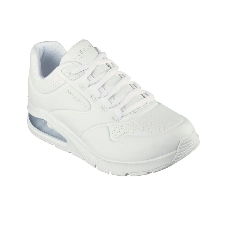 Skechers 2 - Air Around You Cushioning Anti-Slip And Wear-Resistant Mid-Top Sports Casual Shoes Women's Pure White-2