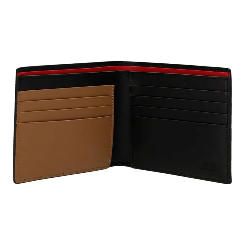 FENDI Calfskin Wallet Men's Black-2