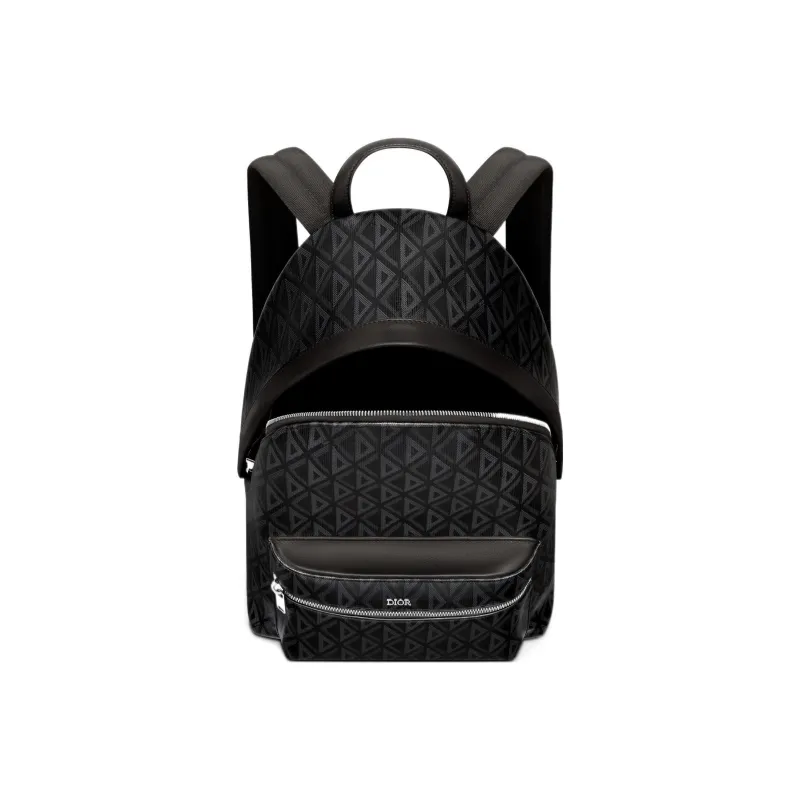 DIOR Canvas With Leather Backpack Regular Men's Black-3