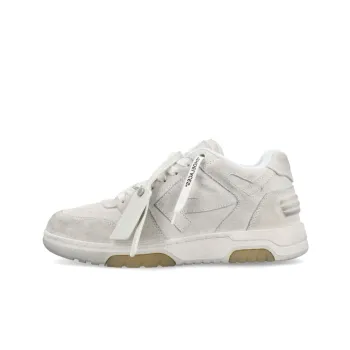 OFF WHITE Out Of Office Ooo Low Tops Vintage Suede Destressed White