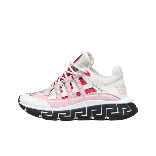 VERSACE Trigreca Low-Top Sports Casual Shoes Women's Pink White