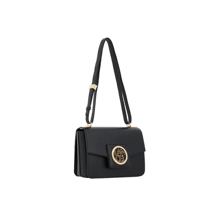 LANCEL Cow Leather Crossbody Bag Shoulder Bag Women's Black-4