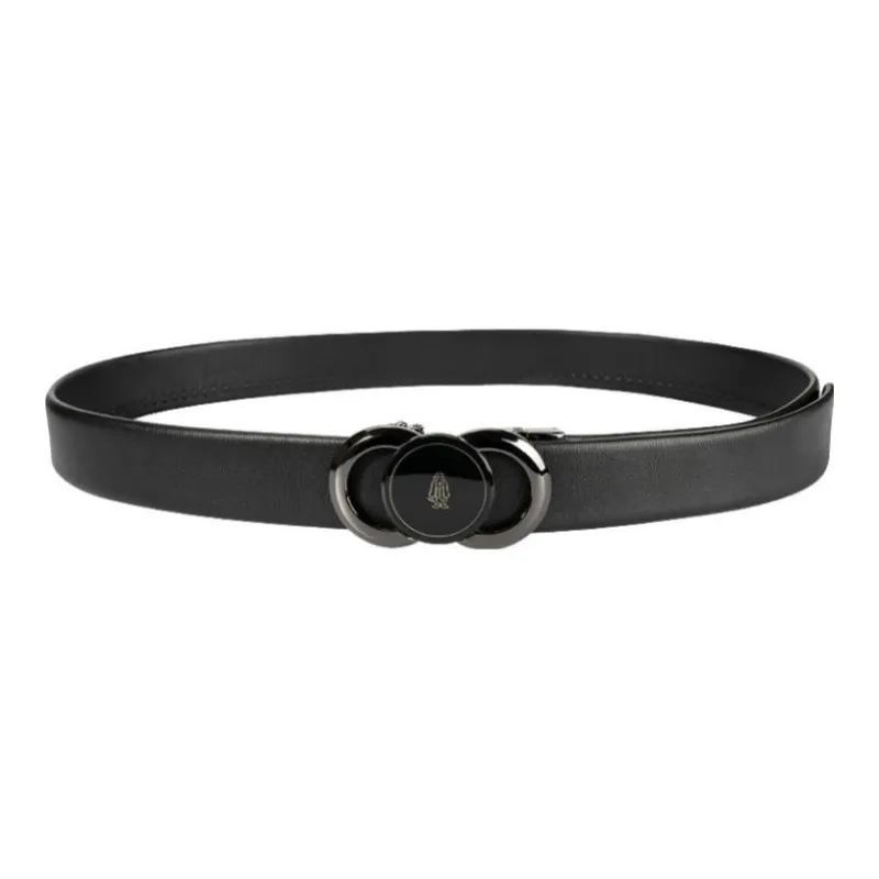 Hush Puppies Top Grain Cow Leather Belts Men's Black Width  3.5cm-5