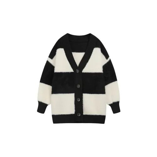 MOPB Knitwear Women's Black/White Stripes