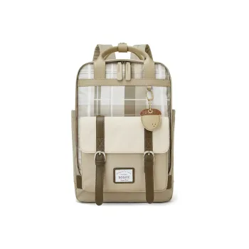 SOSITE Nylon Laptop Backpack Regular Women's Khaki