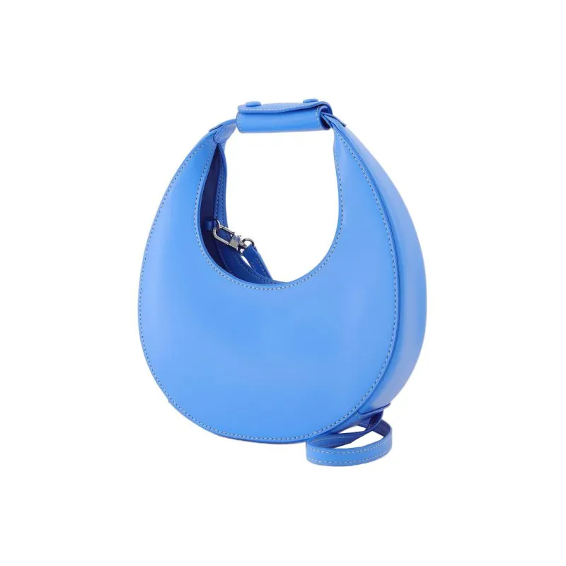 Staud Leather Shoulder Bag, Crossbody Bag, Handbag Women's Blue-1