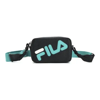 FILA Fabric Shoulder Bag With Cell Phone Pouch Small Size Women's Jet Black