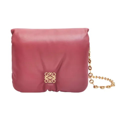 LOEWE Puffer Goya Shoulder Bag Plumrose