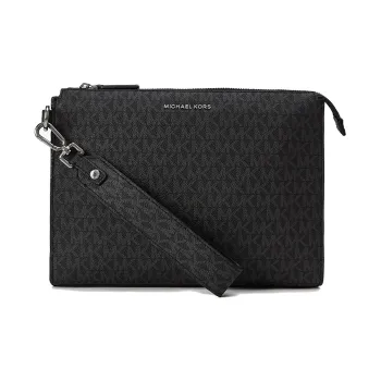 MICHAEL KORS MK Cooper Artificial Leather Clutch Medium Size Men's Black