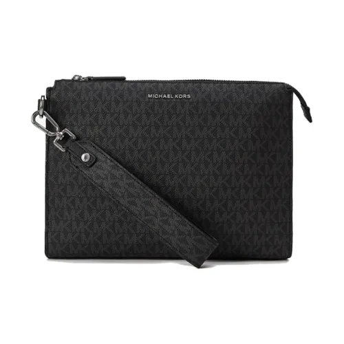 MICHAEL KORS MK Cooper Artificial Leather Clutch Medium Size Men's Black