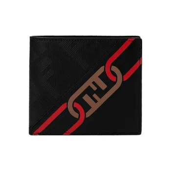 FENDI Calfskin Wallet Men's Black