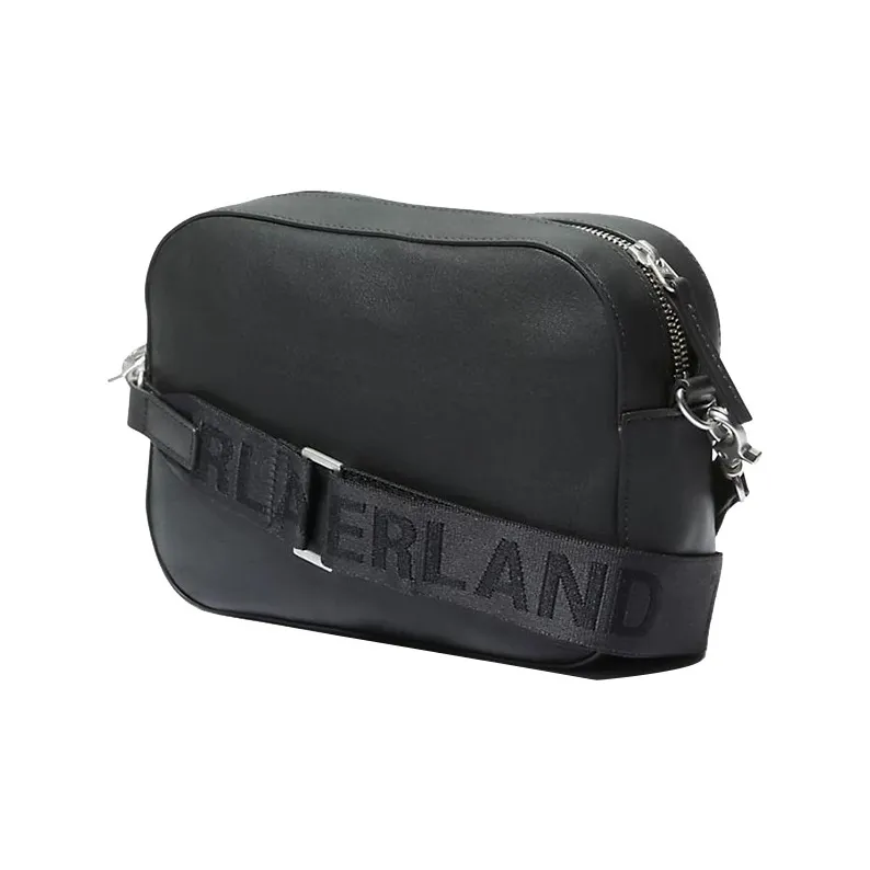 Timberland Leather Shoulder Bag Crossbody Bag Women's Black-2