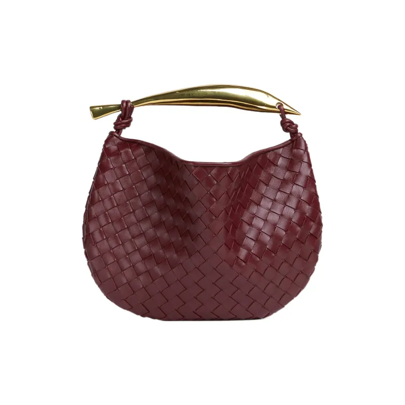 Bottega Veneta Sardine Intrecciato Top Handle Small Barolo-0
