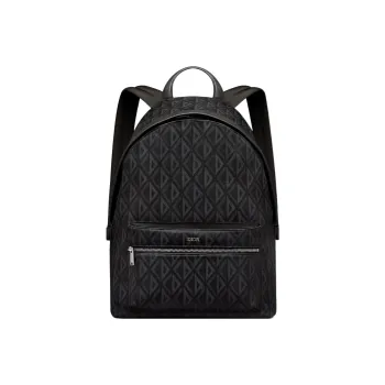 DIOR Canvas With Leather Backpack Regular Men's Black