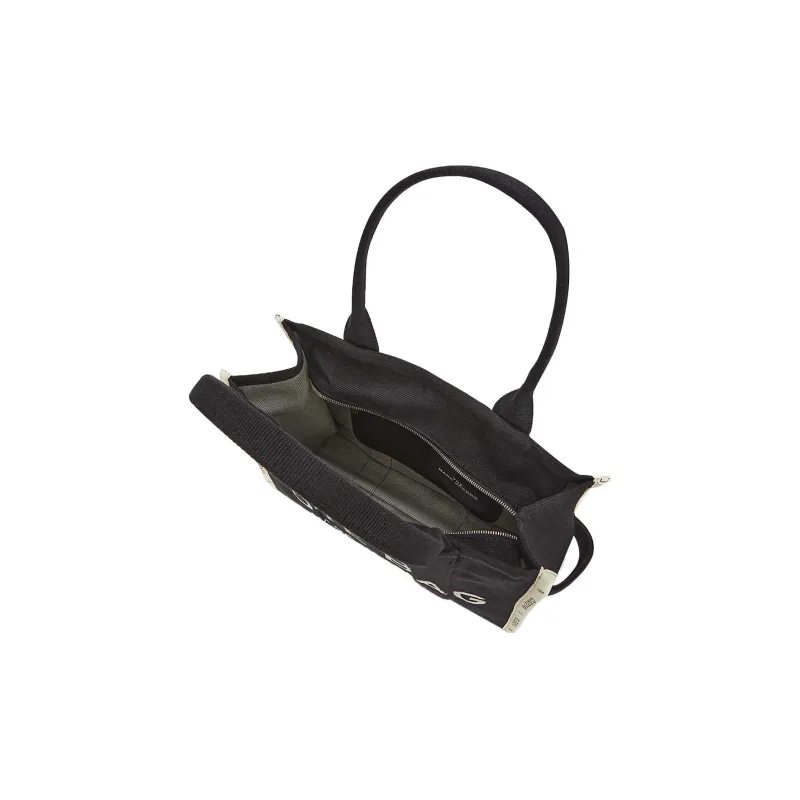 MARC JACOBS The Traveler Cotton Tote Bag, Shopping Bag, Handbag, Shoulder Bag Tubas Women's Black-2