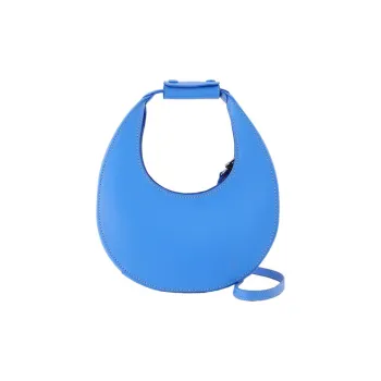 Staud Leather Shoulder Bag, Crossbody Bag, Handbag Women's Blue