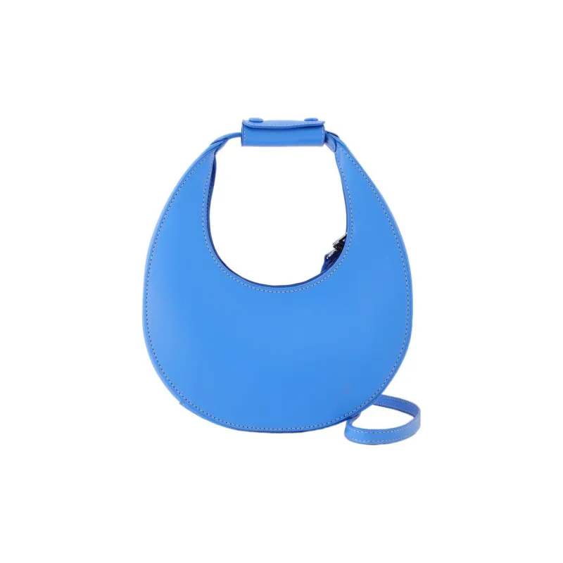 Staud Leather Shoulder Bag, Crossbody Bag, Handbag Women's Blue-0