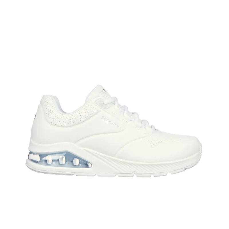 Skechers 2 - Air Around You Cushioning Anti-Slip And Wear-Resistant Mid-Top Sports Casual Shoes Women's Pure White-1
