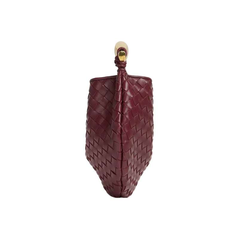 Bottega Veneta Sardine Intrecciato Top Handle Small Barolo-2