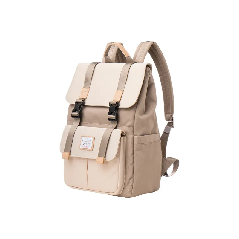 SOSITE Nylon Backpack Women's Latte Apricot, Red Beans Almond, Blackberry Mango-1