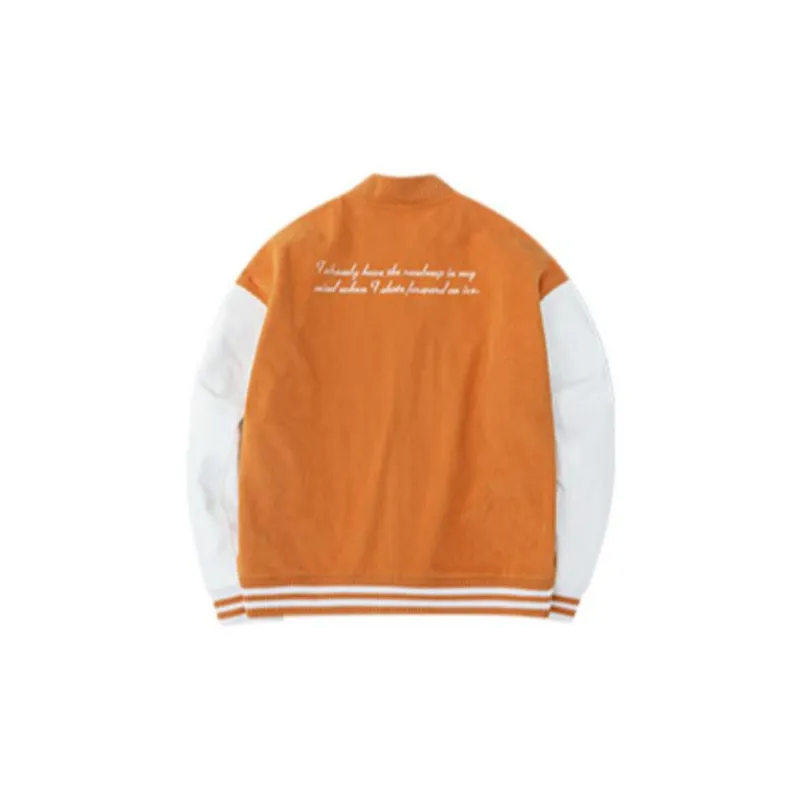 Anta FW22 Baseball Jacket Unisex Orange-1