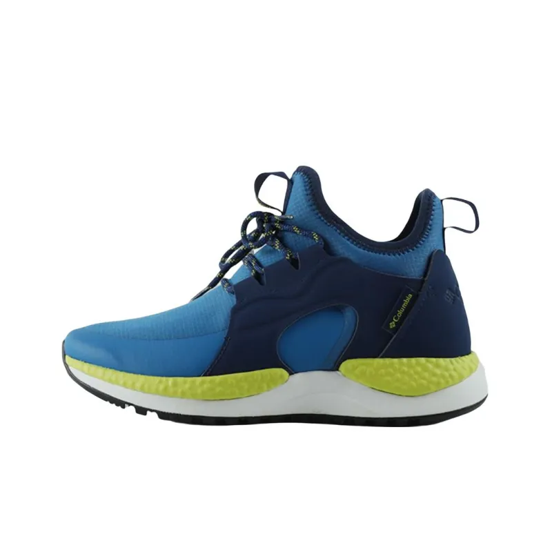 Columbia Cushioned Anti-Slip Wear-Resistant Waterproof Breathable Lightweight Mid-Top Casual Shoes Men's Blue White-0