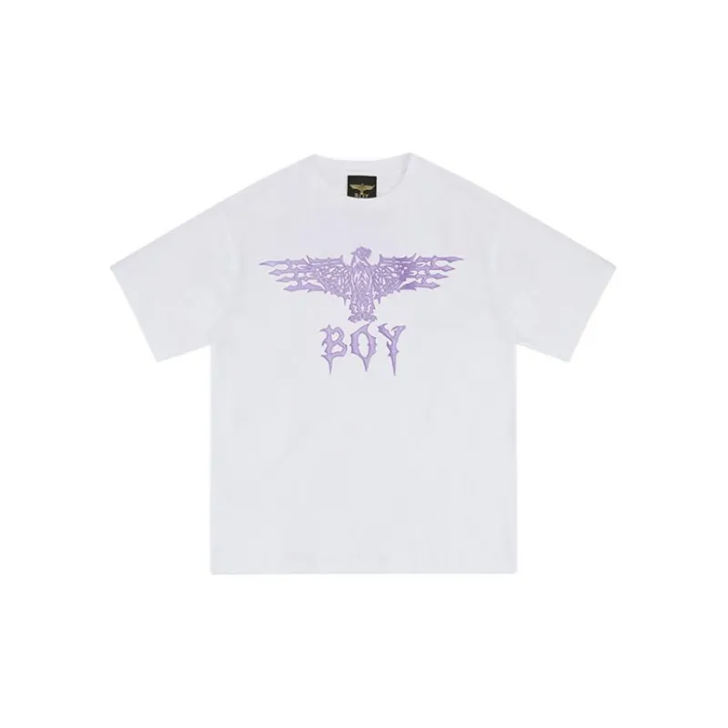 Boy London FW22 Drop Shoulder Sleeve T Shirt Unisex White-0