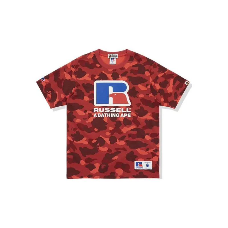 Bape X Russell Color Camo Tee-1