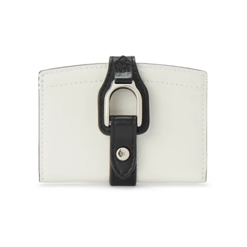 Polo Ralph Lauren Cow Leather Card Clip Card Holder Women's White