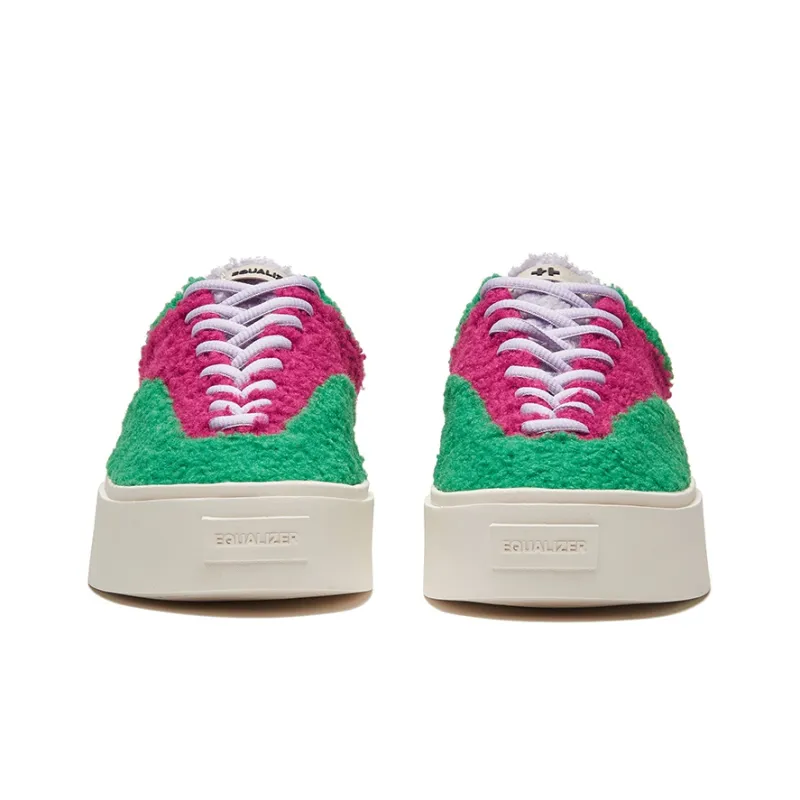 EQLZ EQUALIZER Fault Lo Anti-Slip Wear-Resistant Low-Top Skateboard Shoes Unisex Green Red Misprint-4