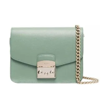 Furla Metropolis Collection Calfskin Shoulder Bag, Crossbody Bag Women's Green