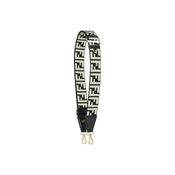 FENDI Calfskin Detail Ribbon Shoulder Strap Bag Women's Black
