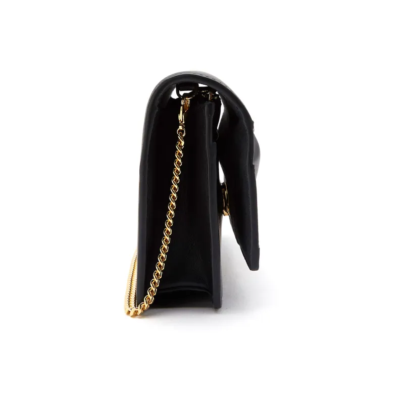 FENDI Calf Suede Crossbody Bag Shoulder Bag Women's Black-2