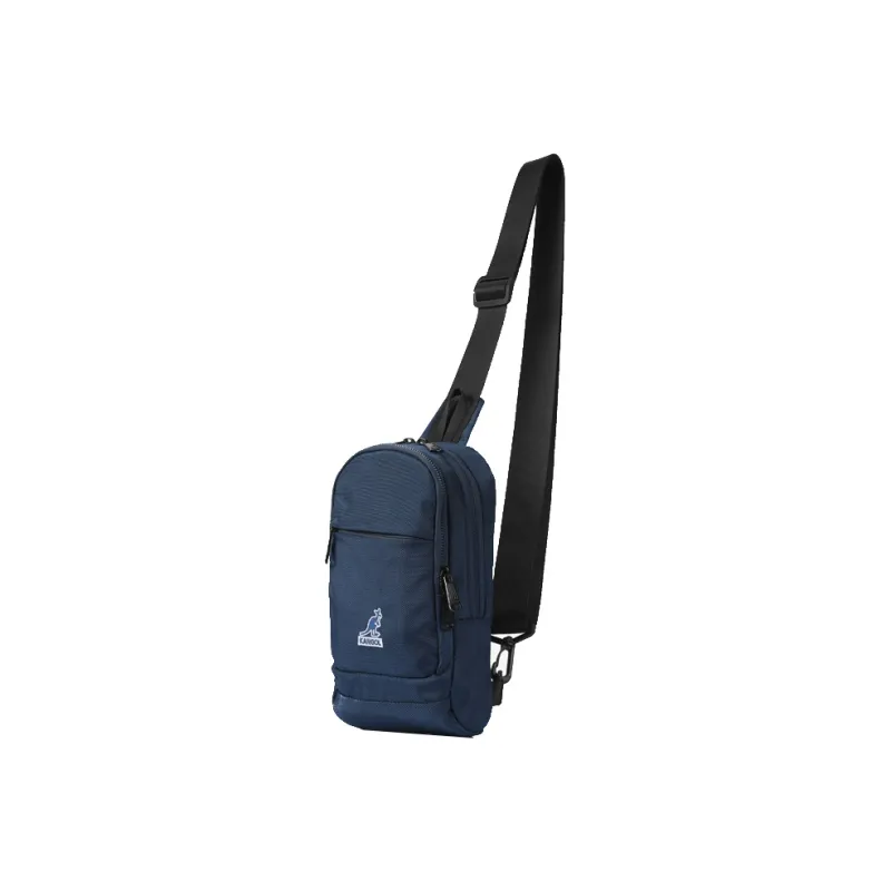 KANGOL Canvas Crossbody Bags Canvas Bag Sling Bags Large Size Men's Black/Blue-5