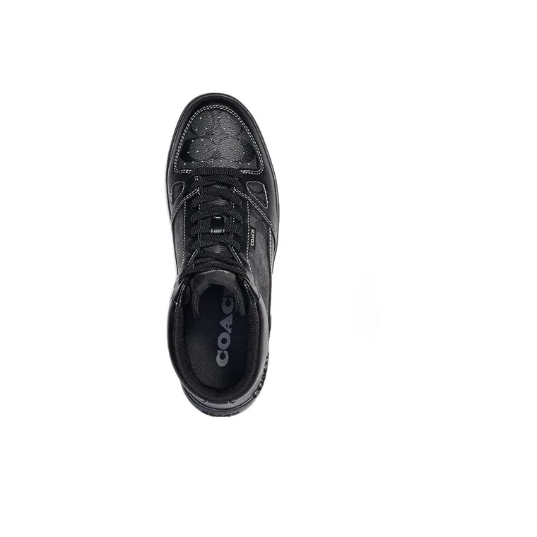 COACH High Top Stylish Skateboarding Shoes Men's Black-3