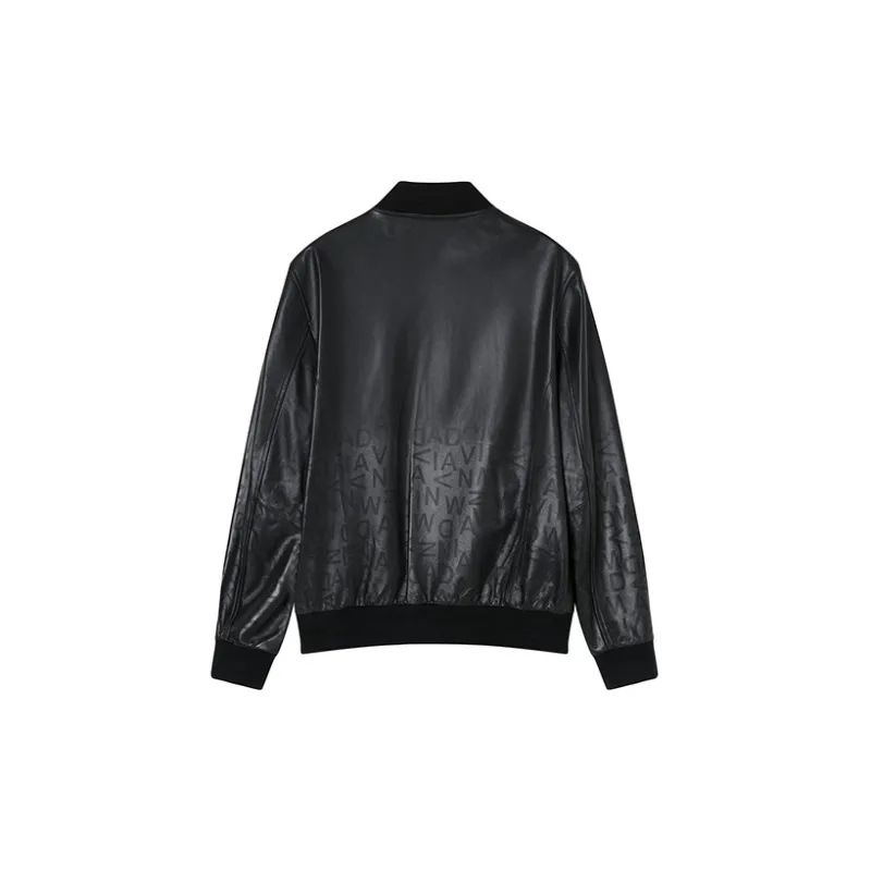 DAVID NAMAN Leather Jackets Men Black-1